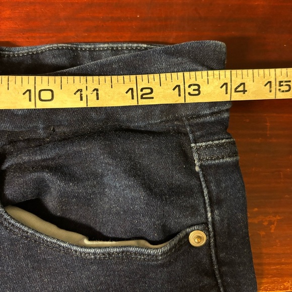 Good American Jeans Always Fits Size 6-12 Dark Blue Tapered Leg High Waist - Picture 9 of 11